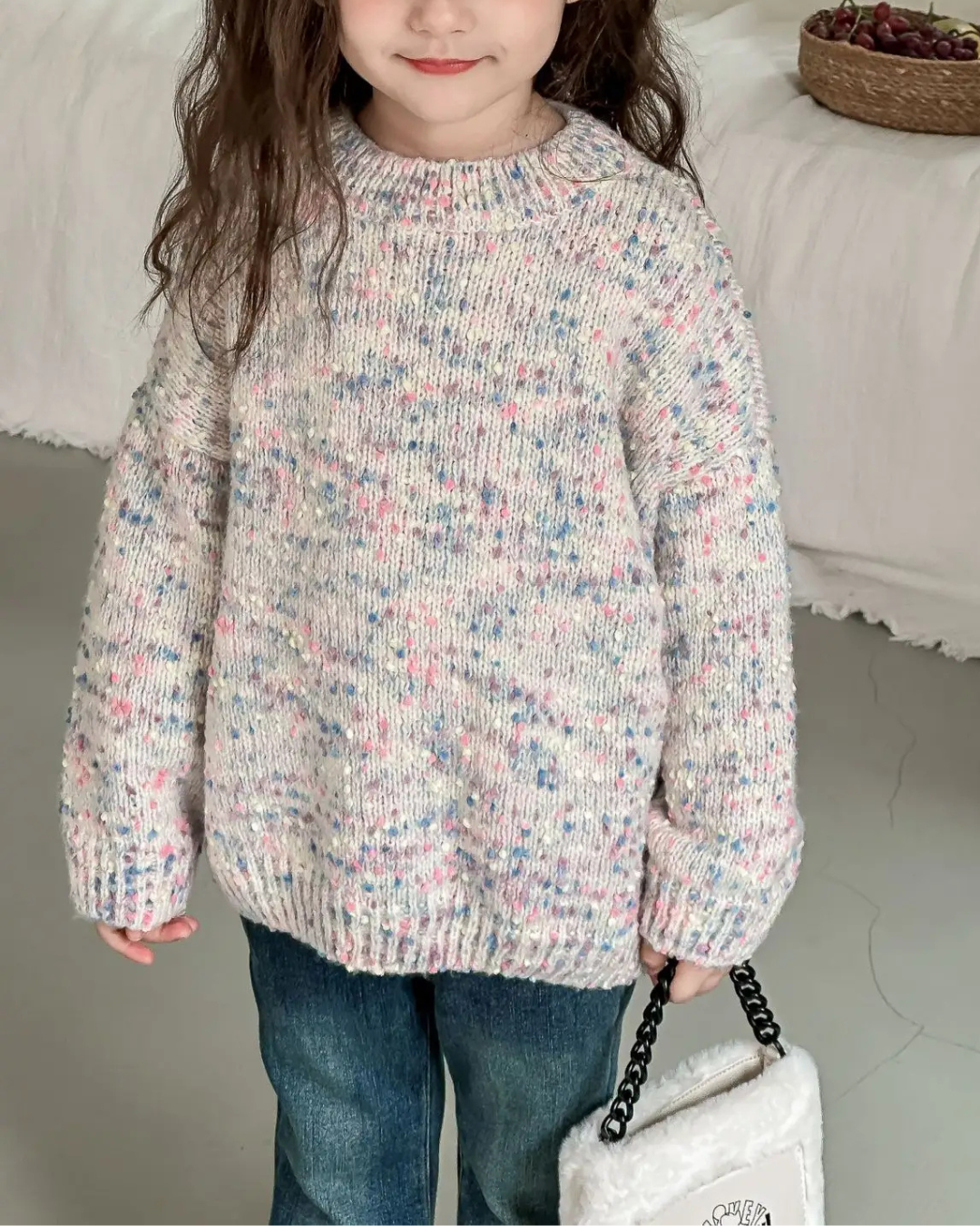 【新作 7日(金) 10:00 販売】ミックスカラーニット