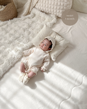 【新作 7日(金) 10:00 販売】UL ORIGINAL：ニューボーンワッフルロンパース