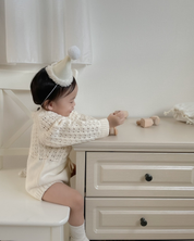 【新作】編みニットロンパース