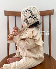 【新作 10/3(金) 10:00 販売】カラフルツブニットロンパース