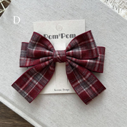 ボルドーチェックアクセサリー