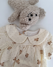 【新作 8/28(金) 10:00販売】テディベアカラー ロンパース