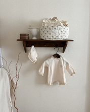 【新作 7日(金) 10:00 販売】UL ORIGINAL：ニューボーンワッフルロンパース