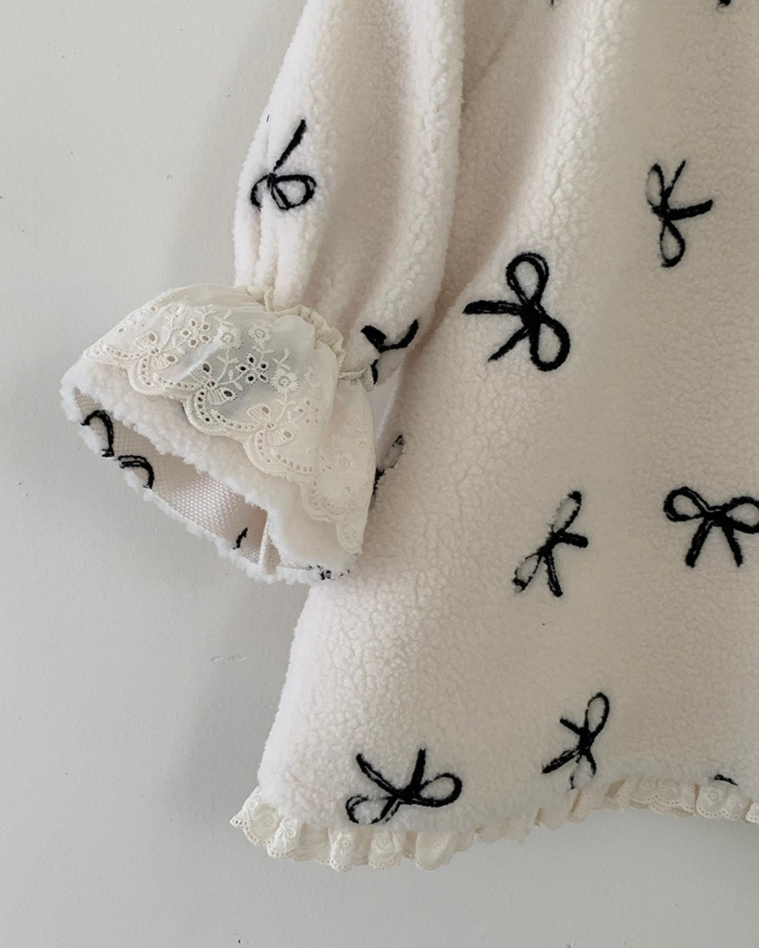 【新作】リボンフロッキーフリルスリーブワンピース