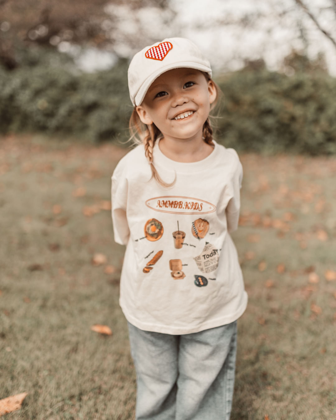 ギンガムハートキャップ