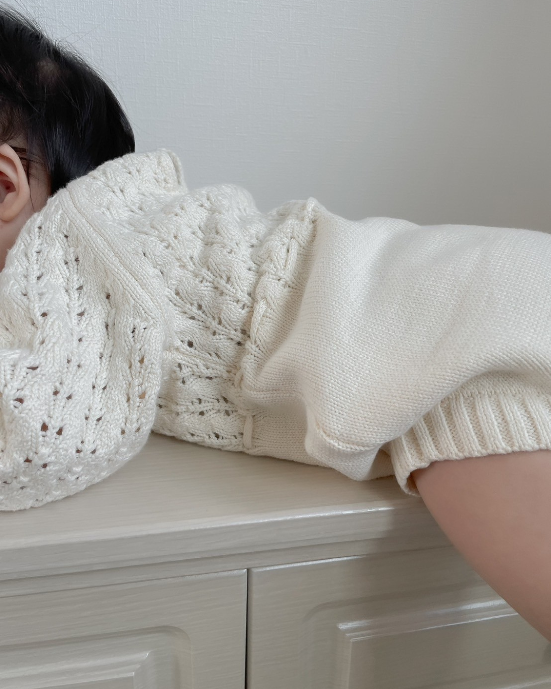 【新作】編みニットロンパース