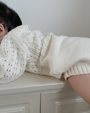 【新作】編みニットロンパース