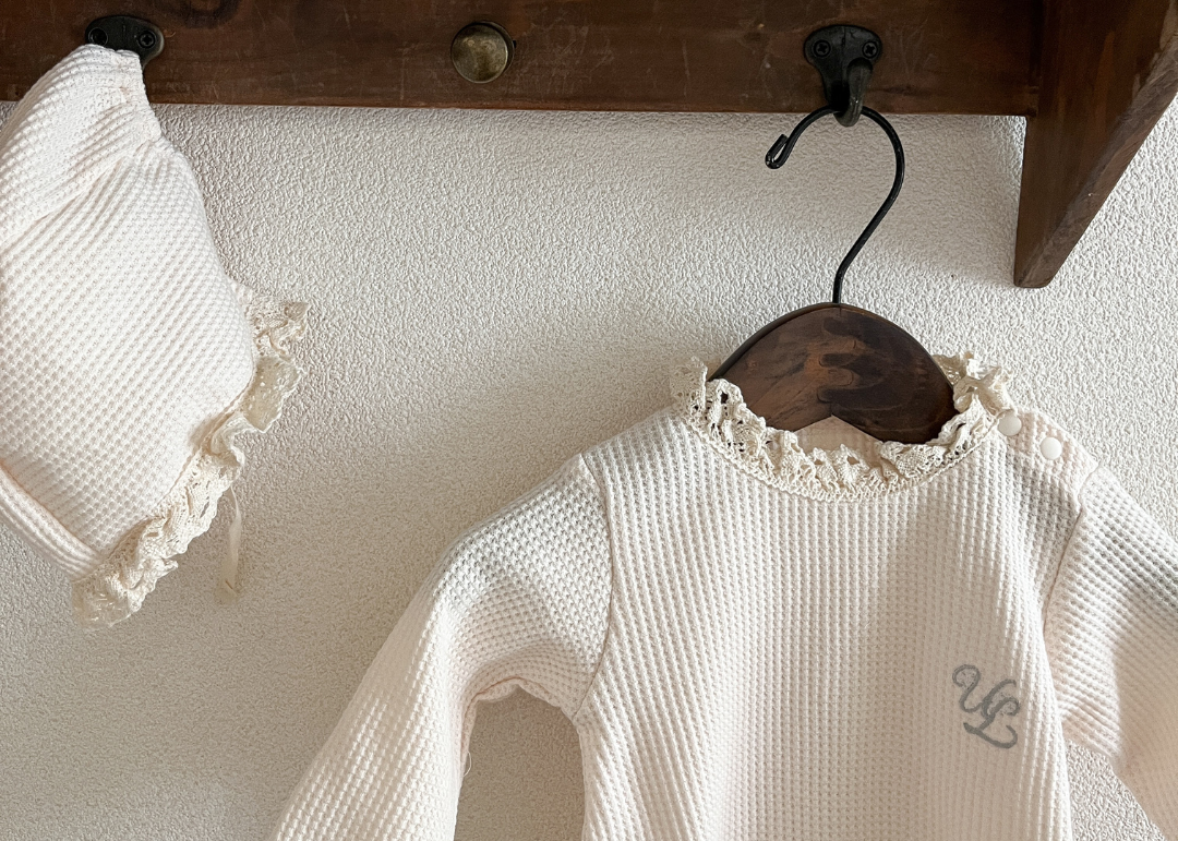 UL ORIGINAL：ニューボーンワッフルロンパースセット