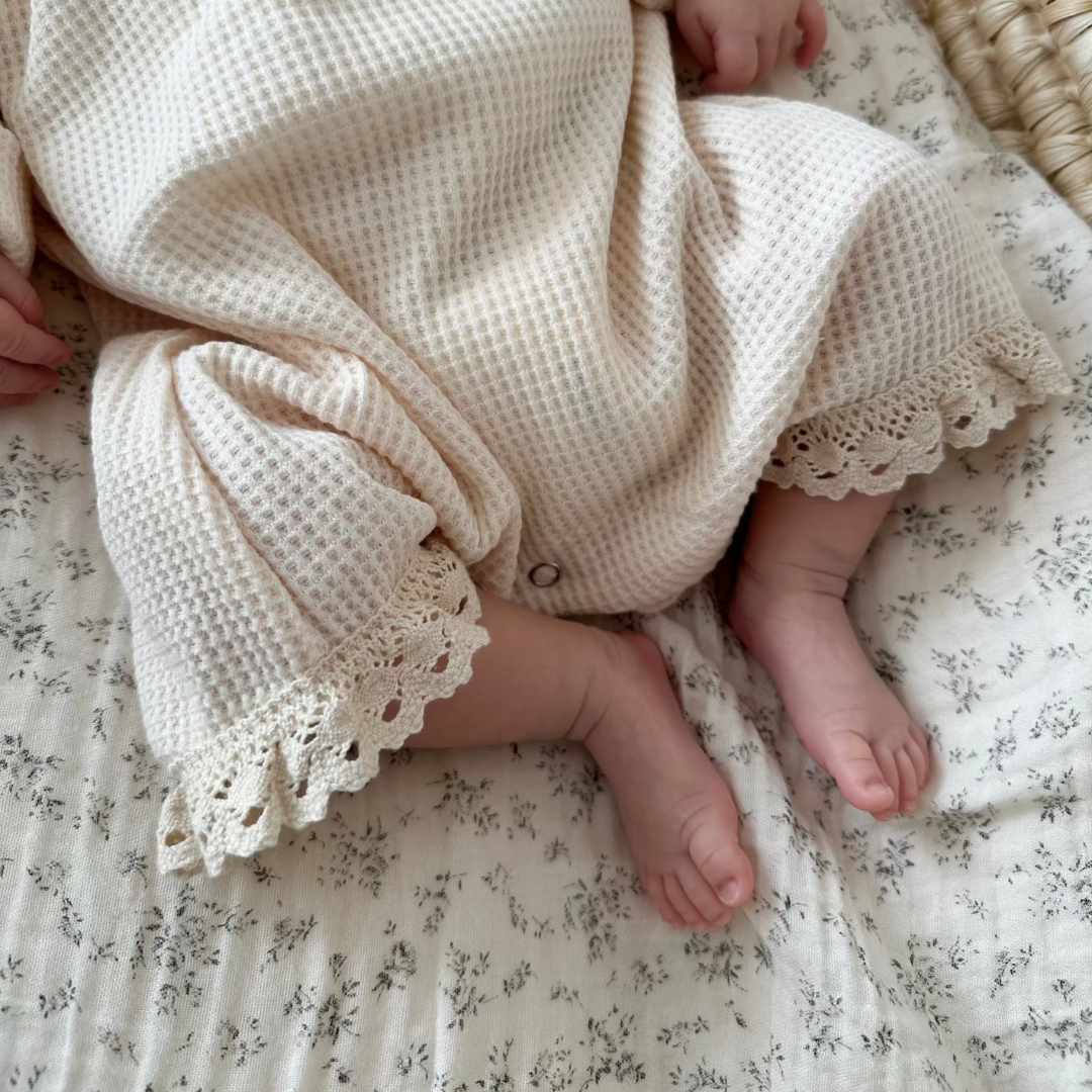 newborn waffle rompers