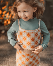 レトロフラワーニットキャミワンピースセット