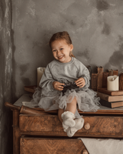 チュールフリルスウェットワンピース