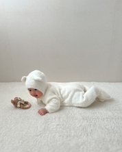 【新作 7日(金) 10:00 販売】ふわクマロンパース