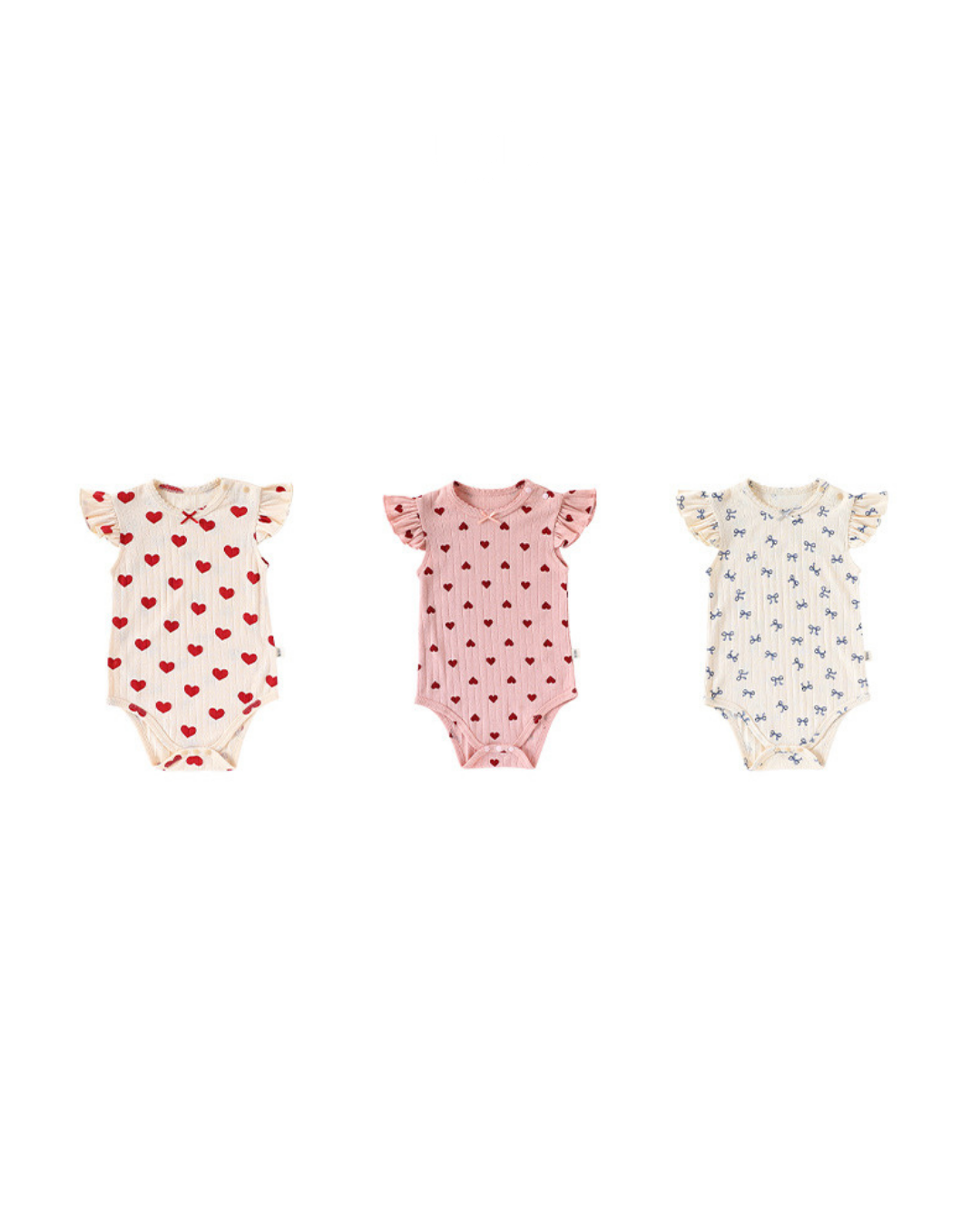 【新作 6/5(金) 10:00販売】フリルスリーブリブロンパース