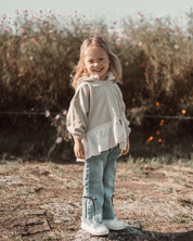 レースアップデニムパンツ