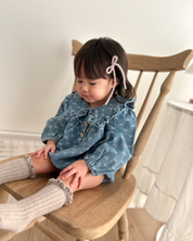 【新作】リボンデニムロンパース / ワンピース