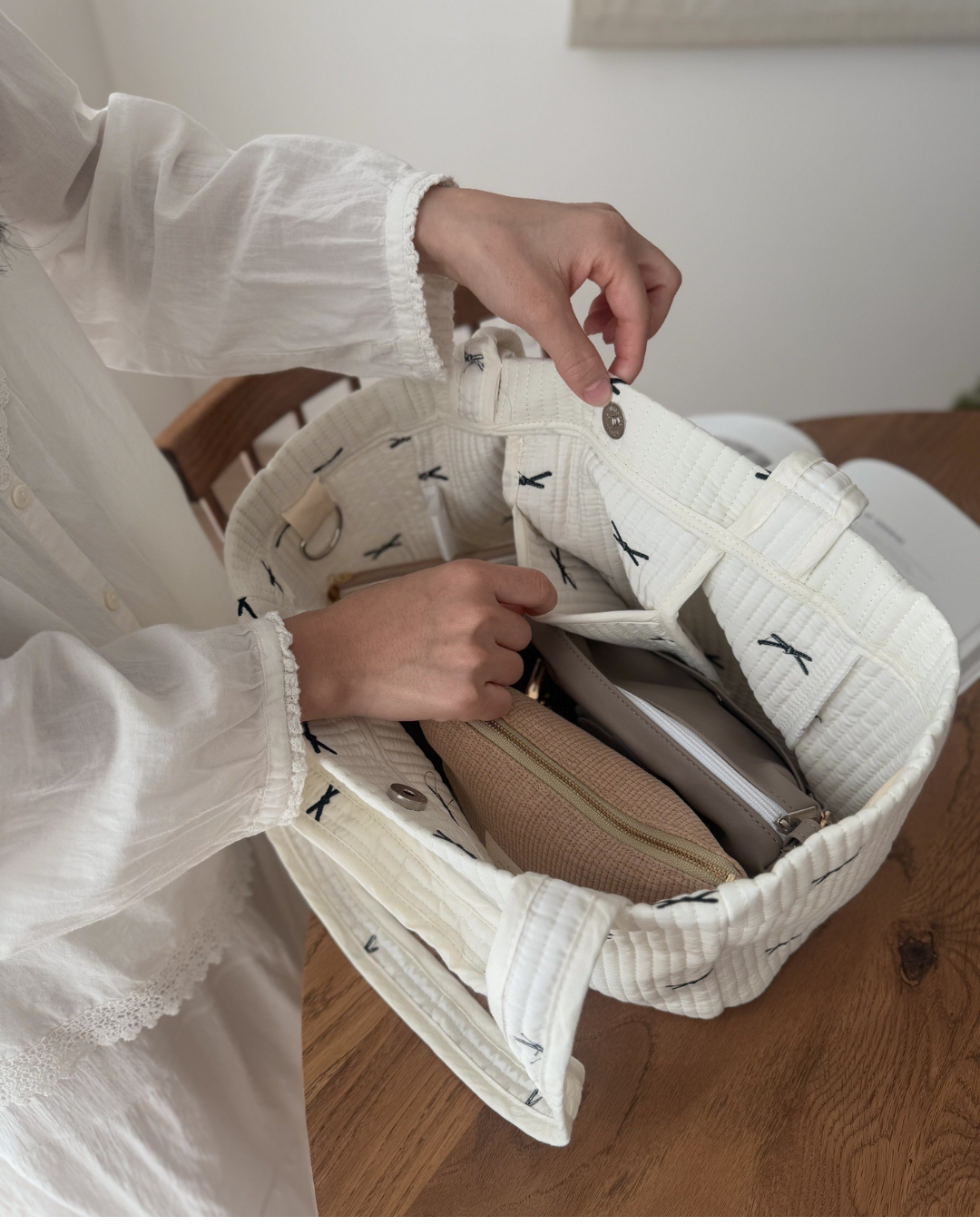 《 新作 28日(金) am10:00販売 》セット：ribbon bag × heart blanket set