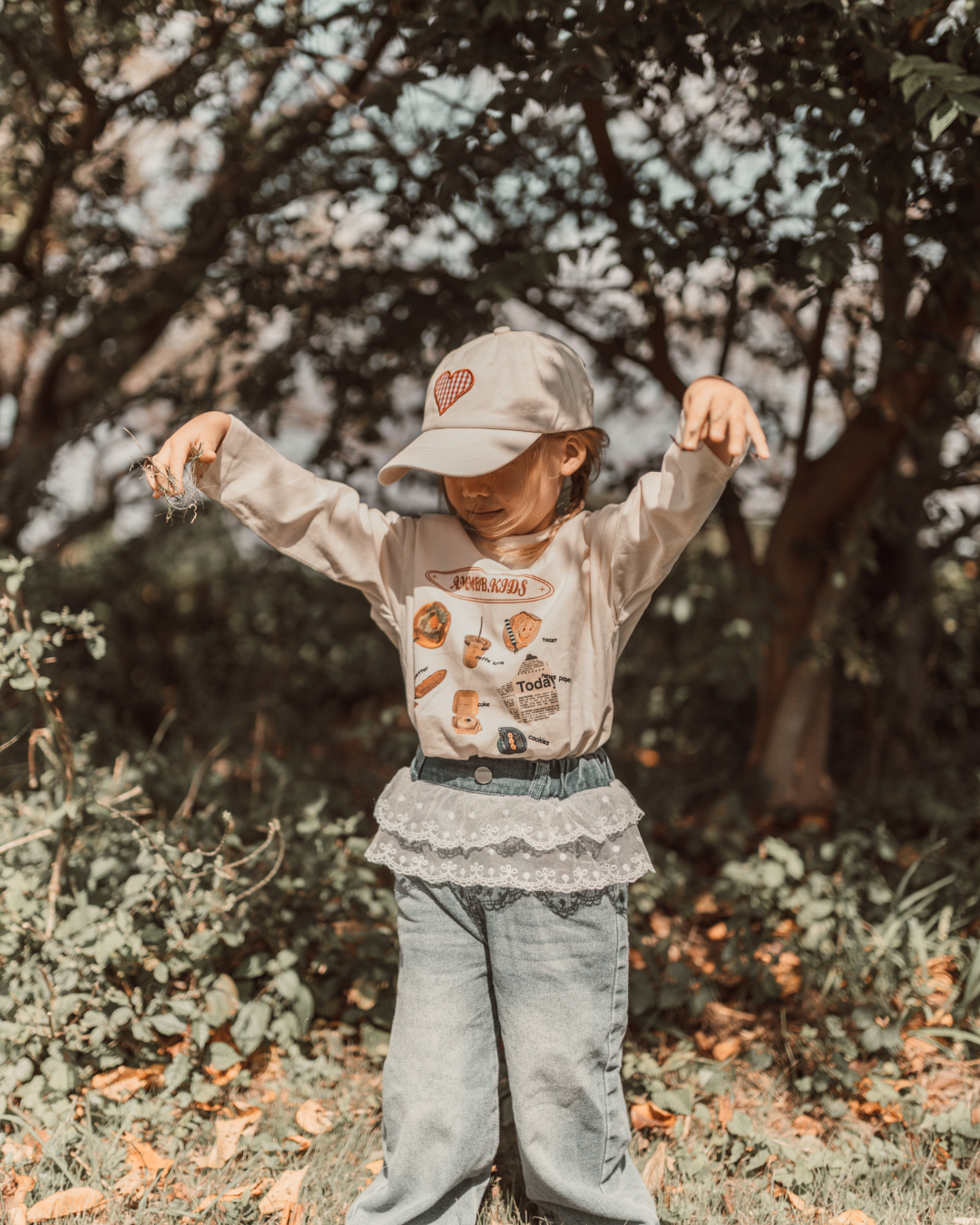 ギンガムハートキャップ