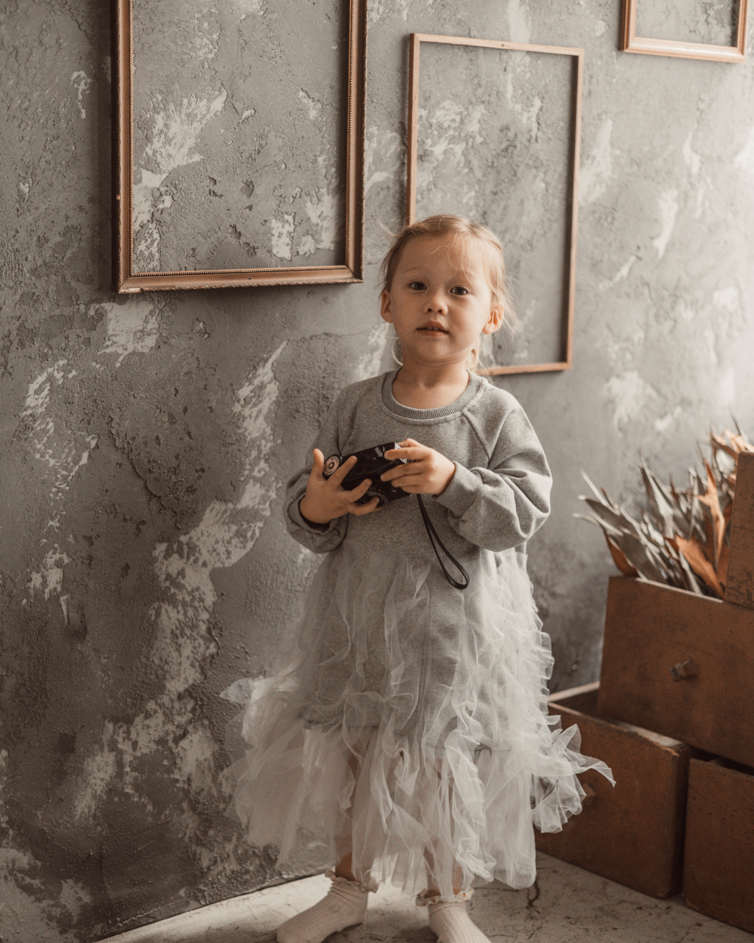 チュールフリルスウェットワンピース