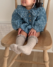 【新作】リボンデニムロンパース / ワンピース