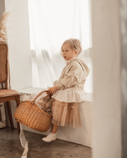 チュールフリルロングスカート