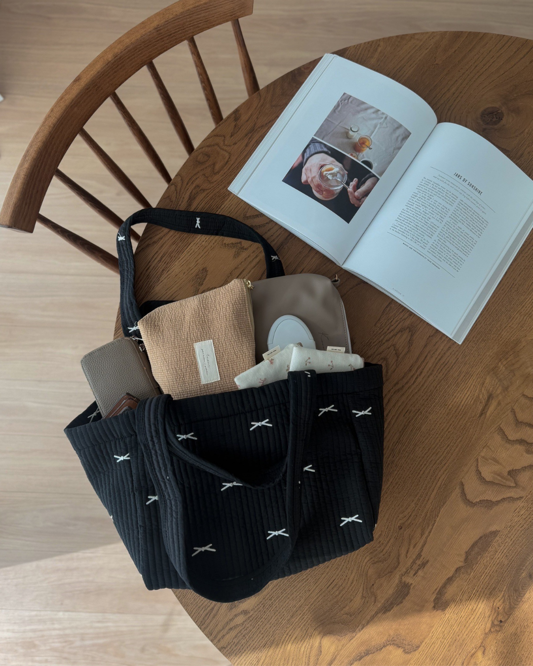 リボンマザーズバッグ