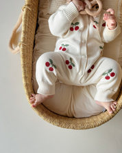 【新作】チェリーニットカバーオール