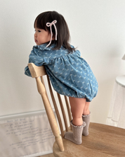 【新作】リボンデニムロンパース / ワンピース