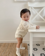 【新作】編みニットロンパース