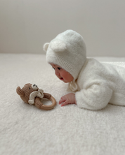 【新作 7日(金) 10:00 販売】ふわクマロンパース