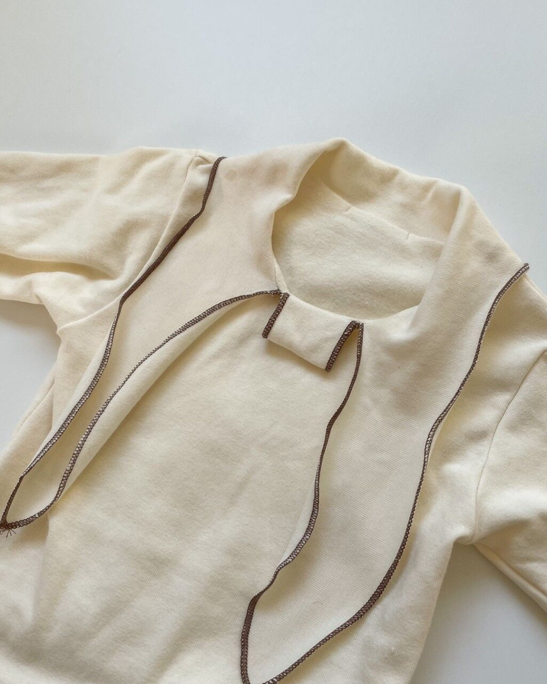 【新作 26日(金) am10:00販売】リボンカラー コットンロンパース