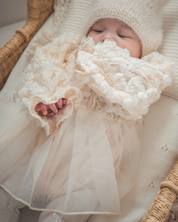 【新作】フローラルレースベビードレス