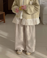 裾フリルパーカー