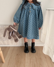 【新作】リボンデニムロンパース / ワンピース