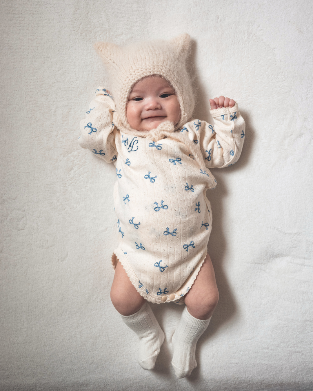 【新作】UL ORIGINAL：リボンロンパース(長袖)