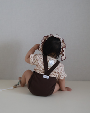 【新作 24日(金) 10:00販売】ululu original set （ソフトジオロンパース＆サスペンダーブルマ）