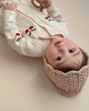 【新作】チェリーニットカバーオール