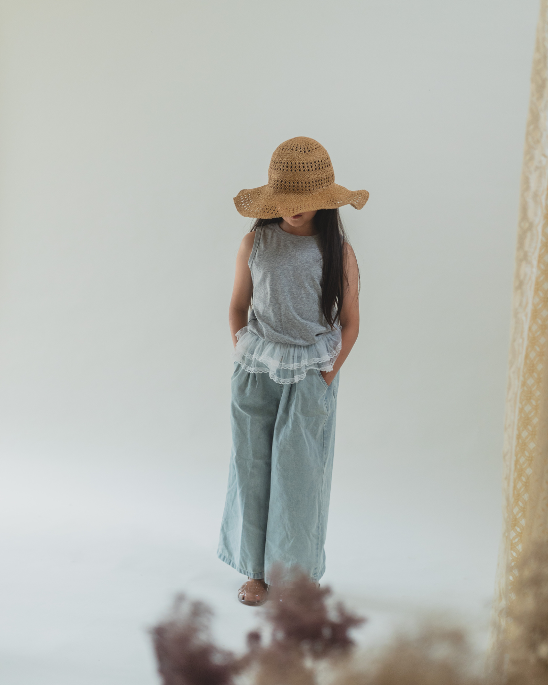 【SALE】ワイドデニムパンツ
