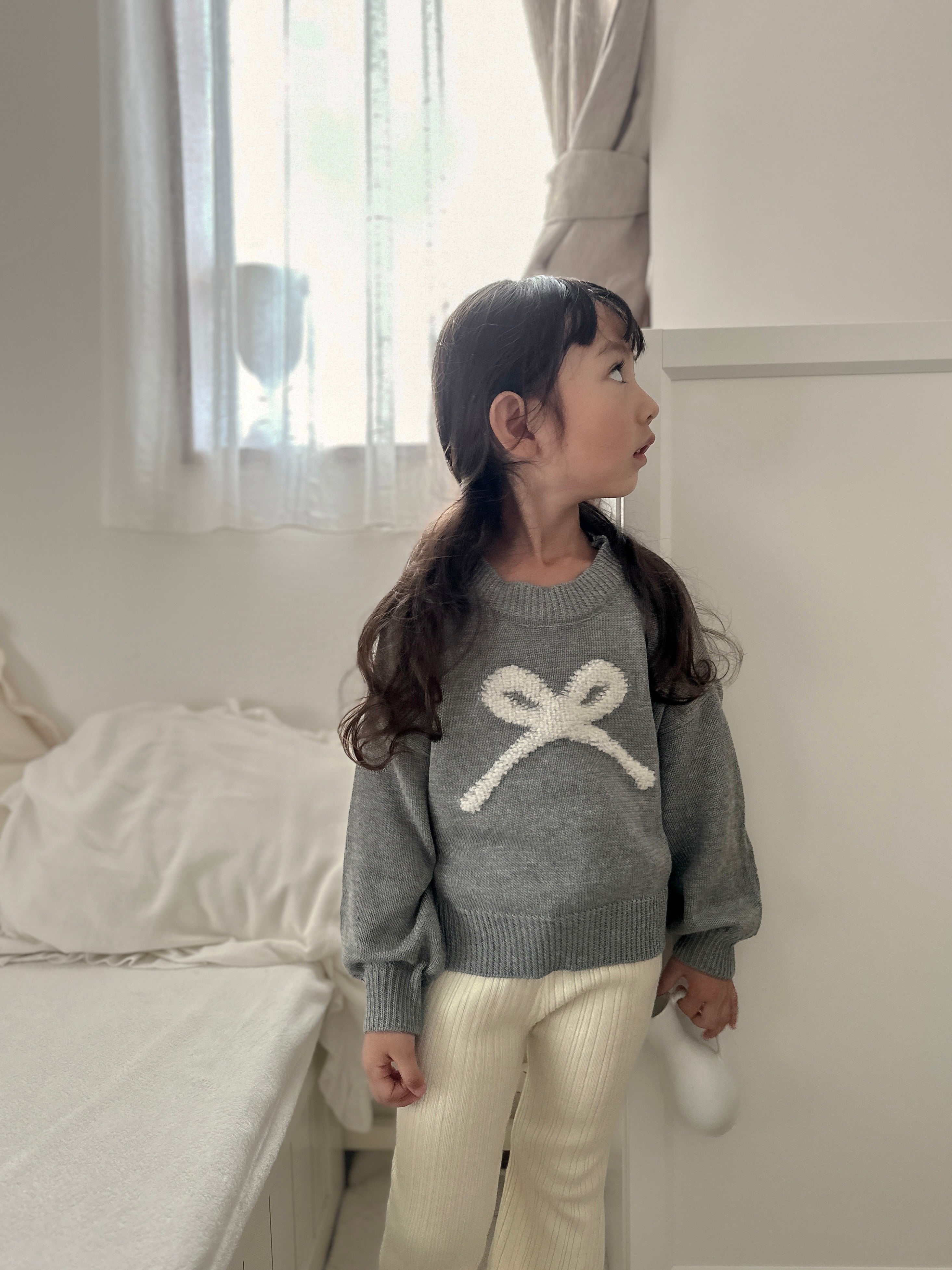 【新作 26日(金) am10:00販売】リボンニット