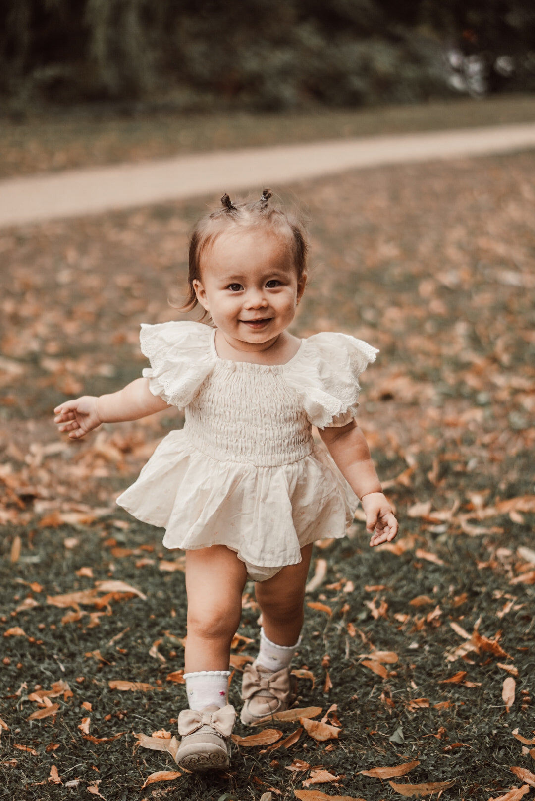 kalinka リネン フリルロンパース 2-3歳 kalinka リネン フリルロンパース 2-3歳 Kihanan - 北欧の