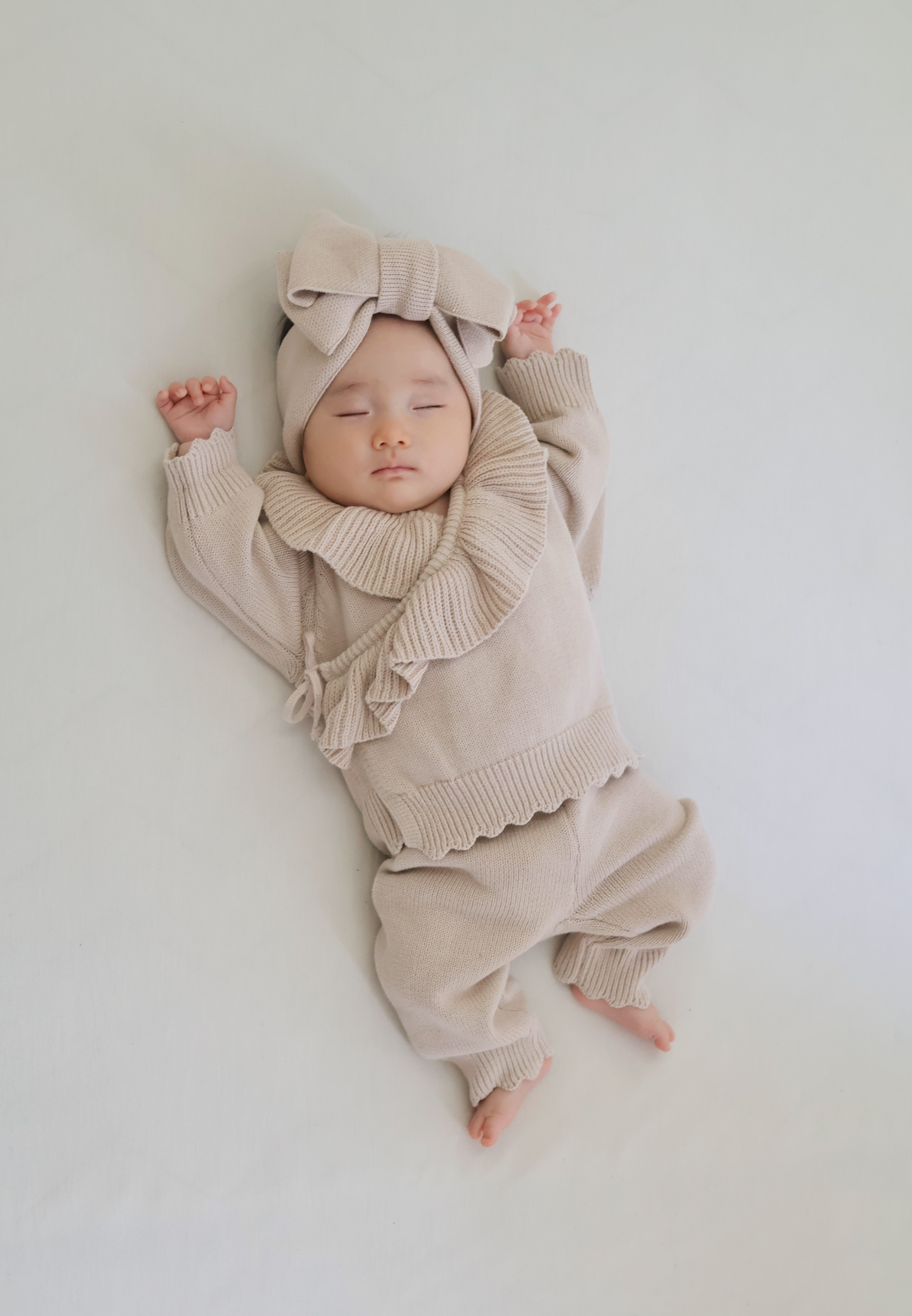 ベビーリボンニットセット