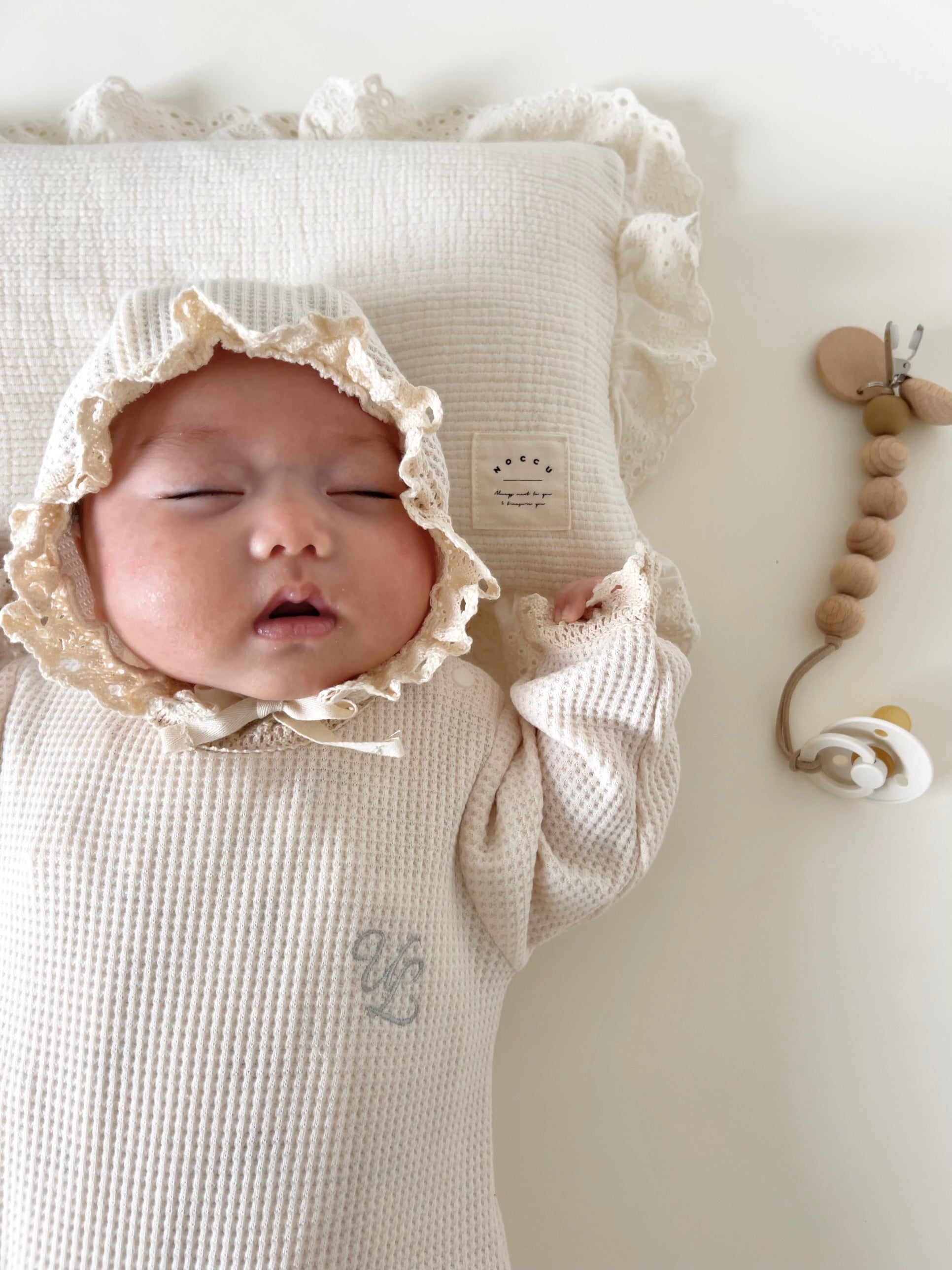 UL ORIGINAL：ニューボーンワッフルロンパースセット