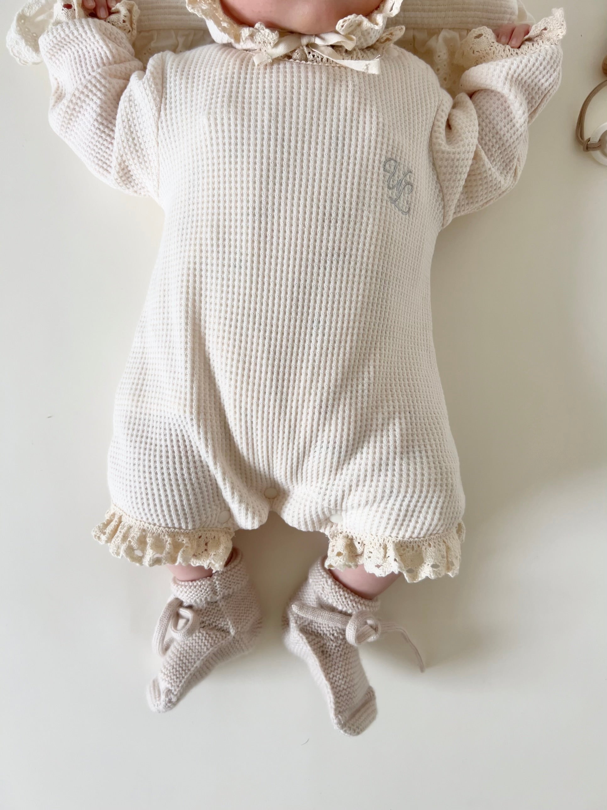 UL ORIGINAL：ニューボーンワッフルロンパースセット