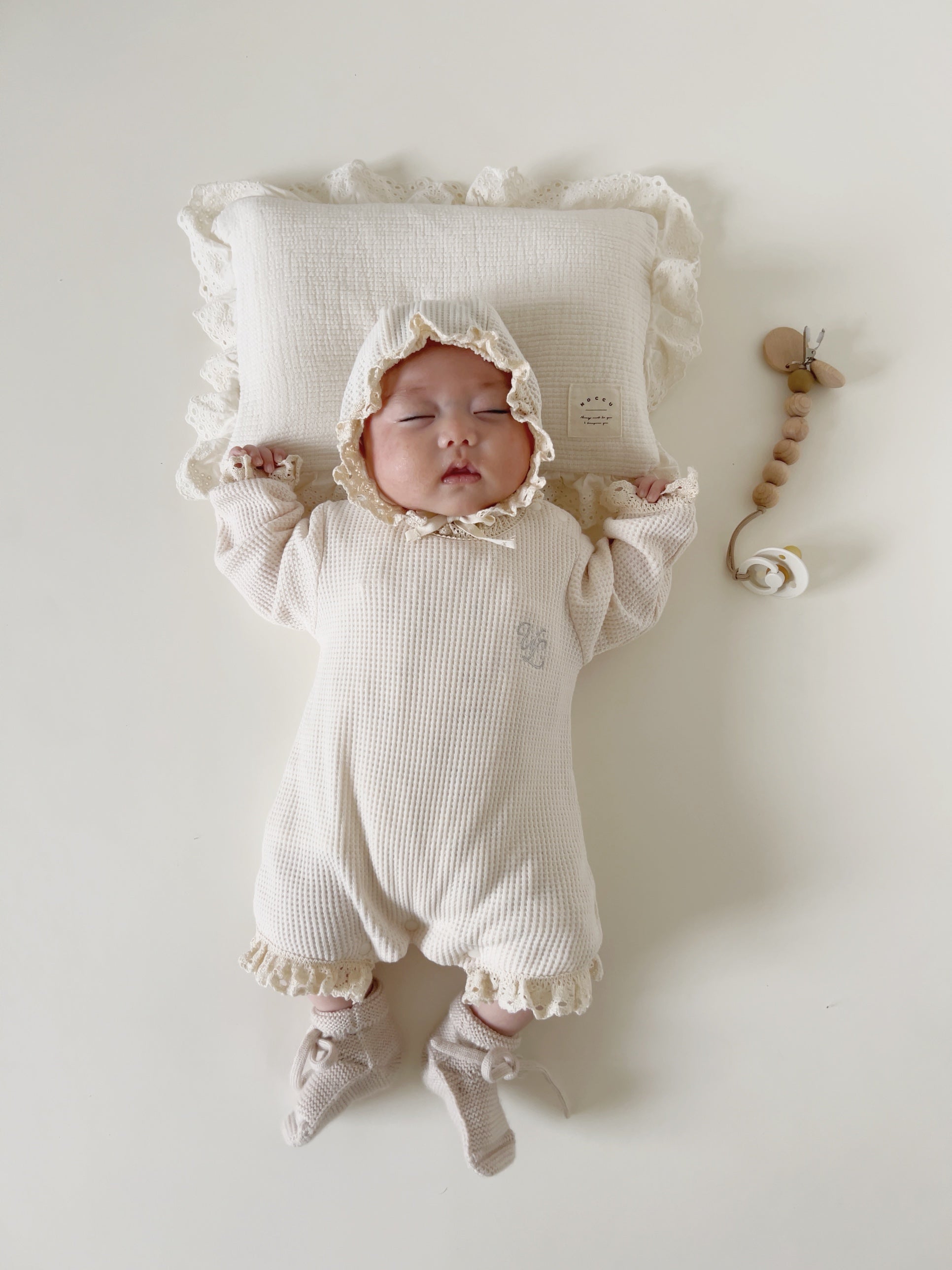 UL ORIGINAL：ニューボーンワッフルロンパースセット