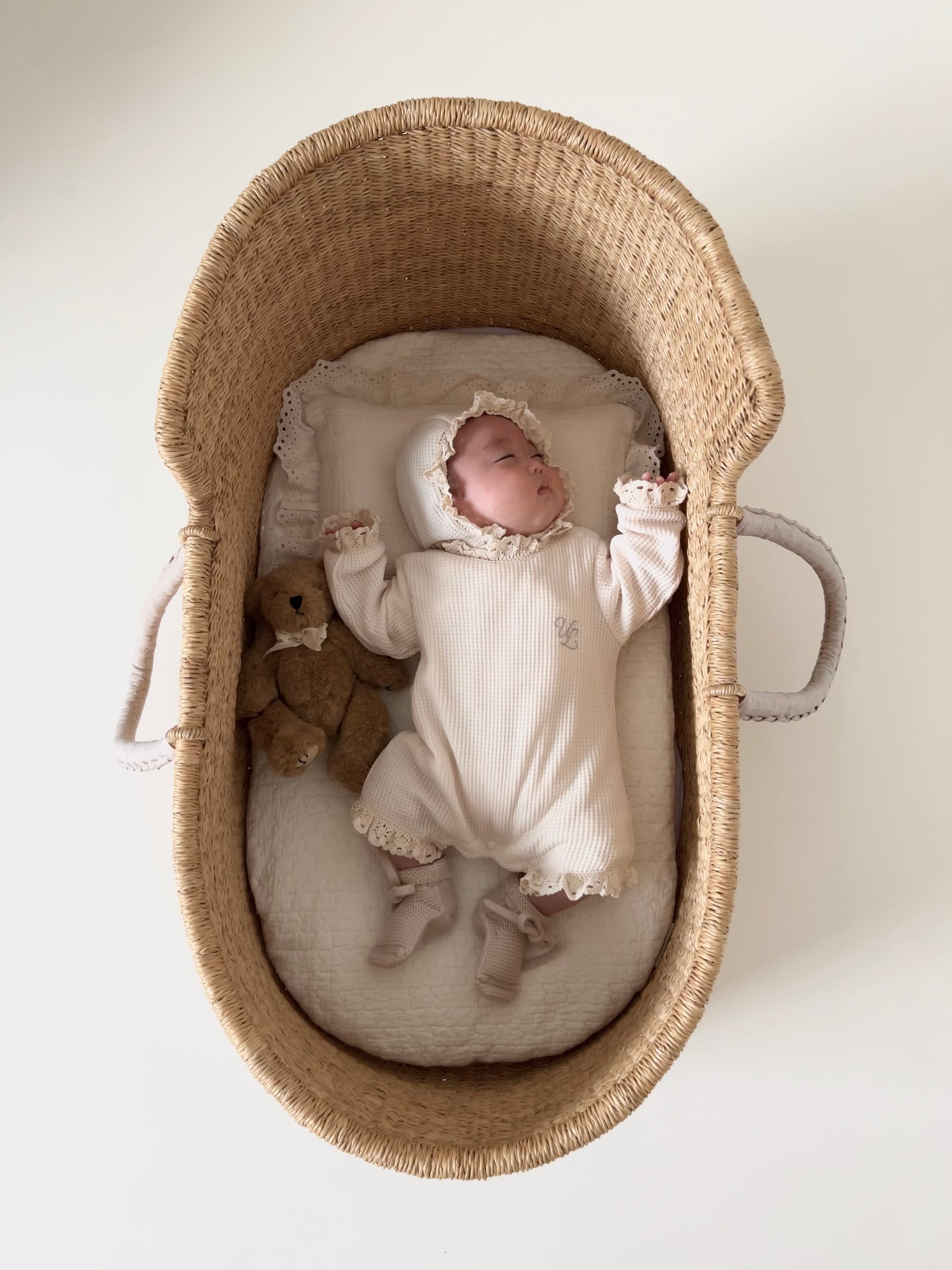 UL ORIGINAL：ニューボーンワッフルロンパースセット