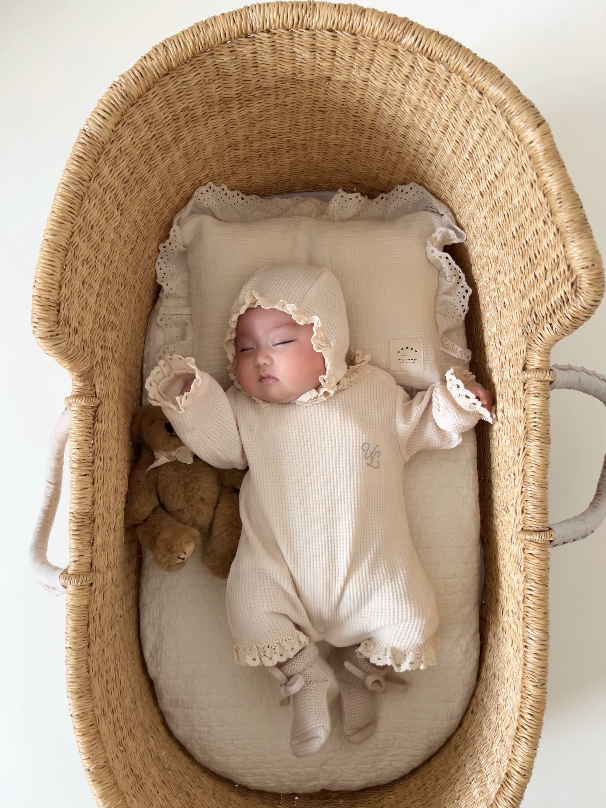 UL ORIGINAL：ニューボーンワッフルロンパースセット