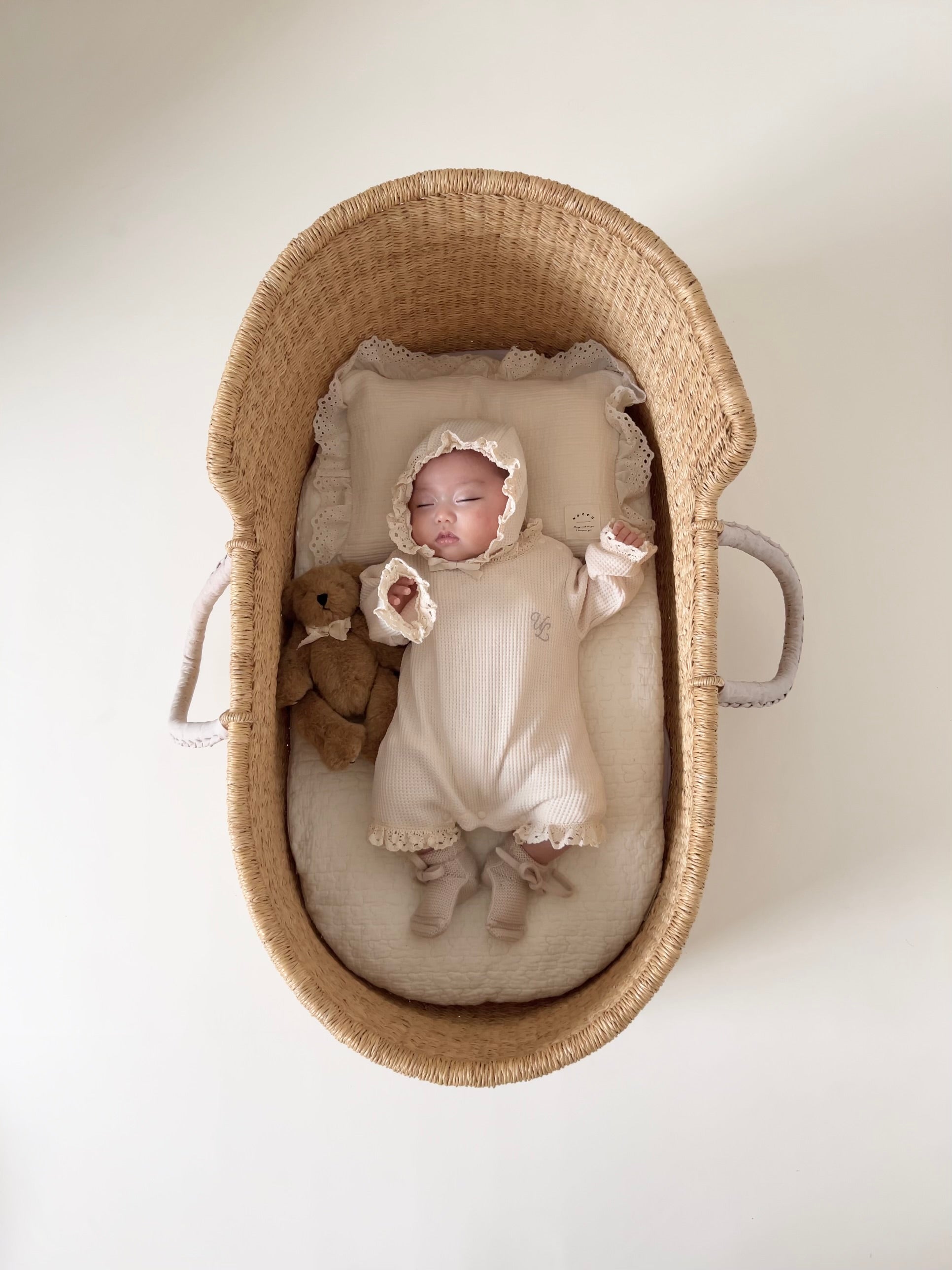 UL ORIGINAL：ニューボーンワッフルロンパースセット