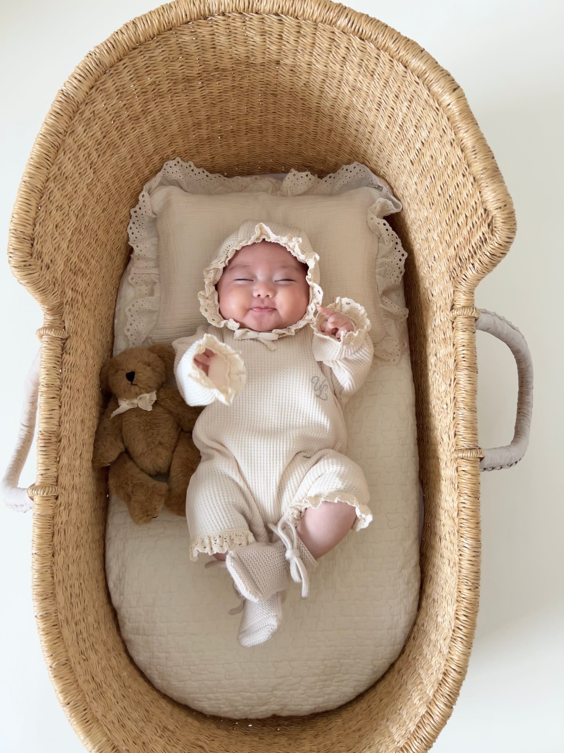 UL ORIGINAL：ニューボーンワッフルロンパースセット