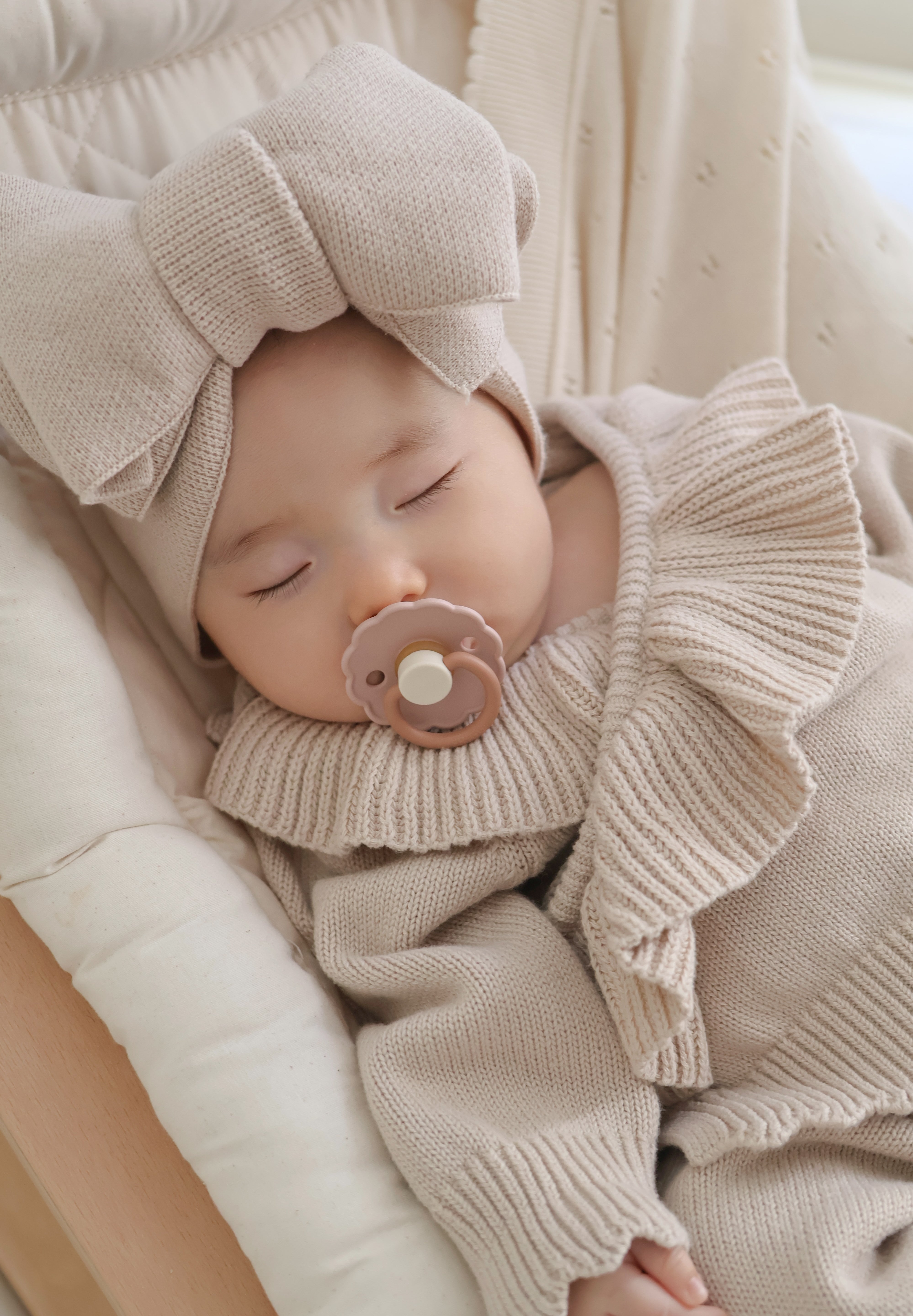 ベビーリボンニットセット