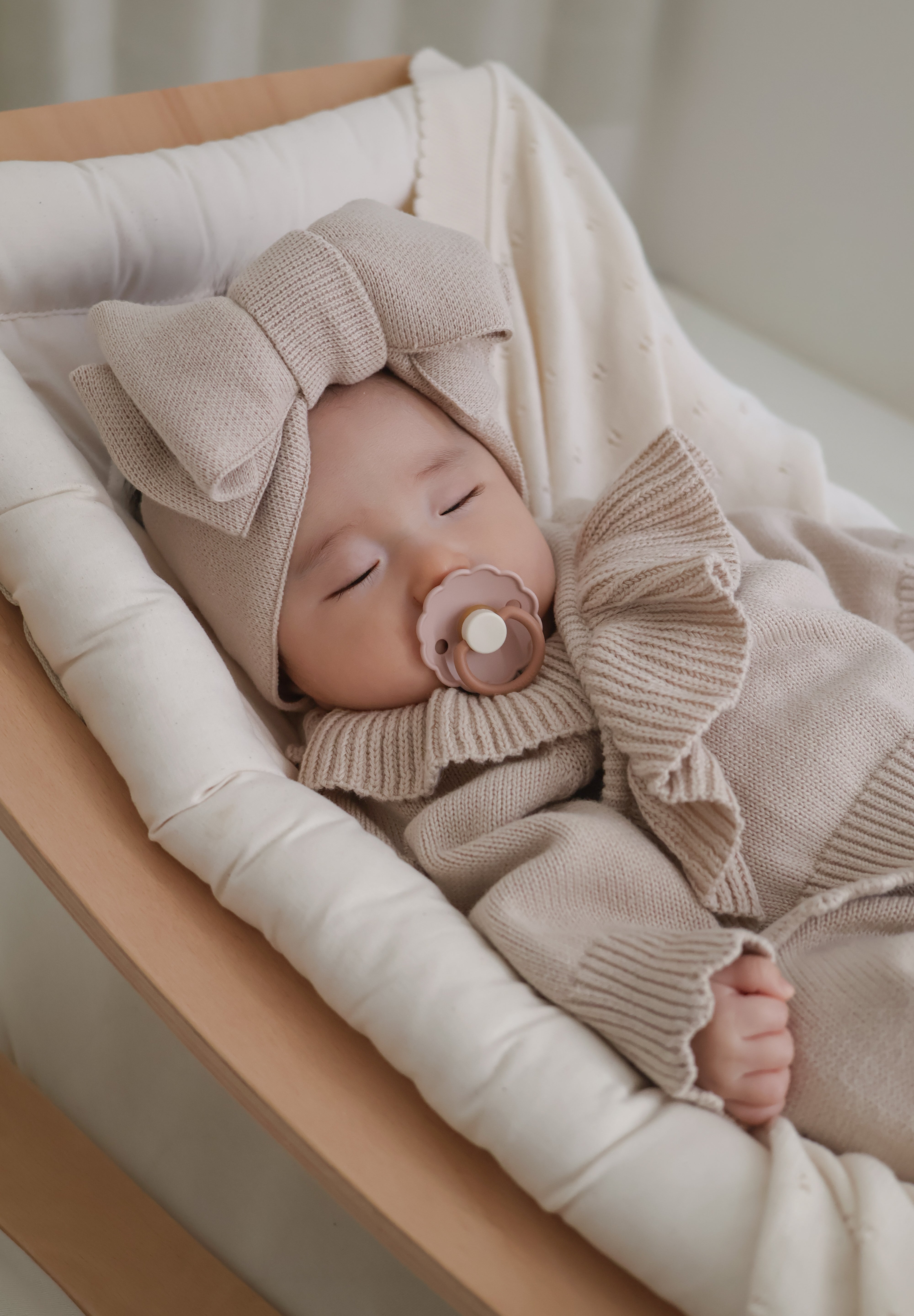 ベビーリボンニットセット