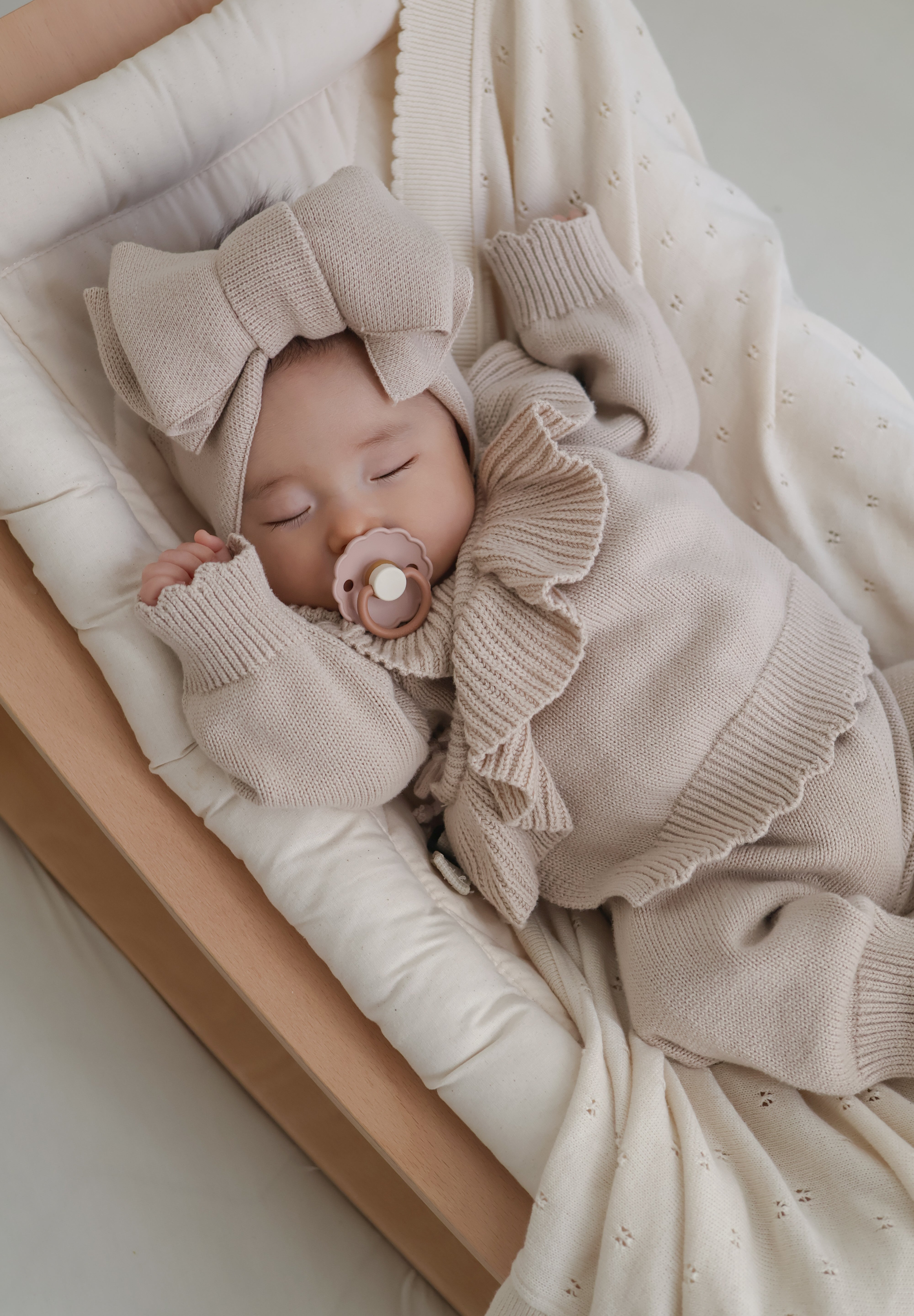 ベビーリボンニットセット